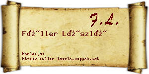 Füller László névjegykártya