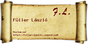 Füller László névjegykártya