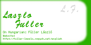 laszlo fuller business card